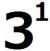 ３の１乗
