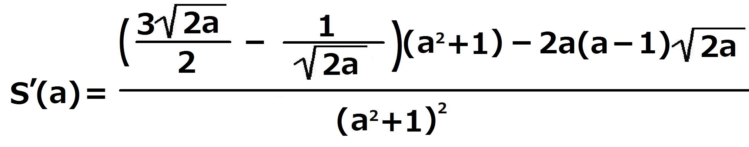 Ｓ’（ａ）の計算