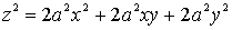 z^2=2a^2x^2+2a^2xy+2a^2+y^2