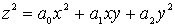 z^2=a0x^2+a1xy+a2y^2
